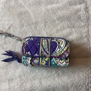 Vera Bradley Purple and Green Paisley Wristlet
